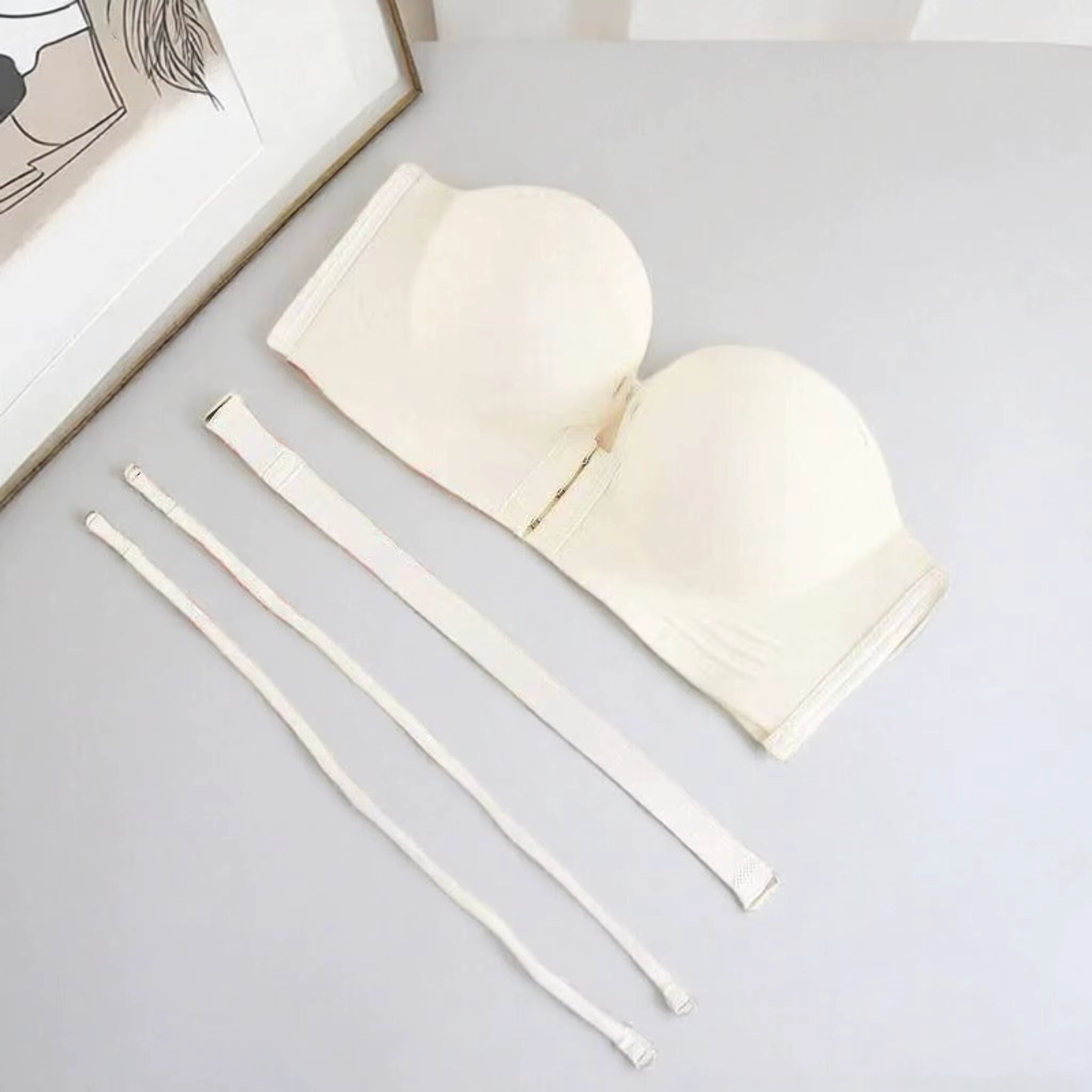 Hot Selling Seamless Wireless Front Closure Cup Bra Push up Comfort Invisible Wirefree off Shoulder Outfit Strapless Bra