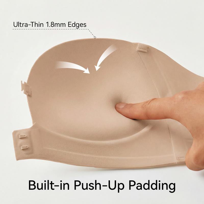Seamless Wireless Push-Up Strapless Bra