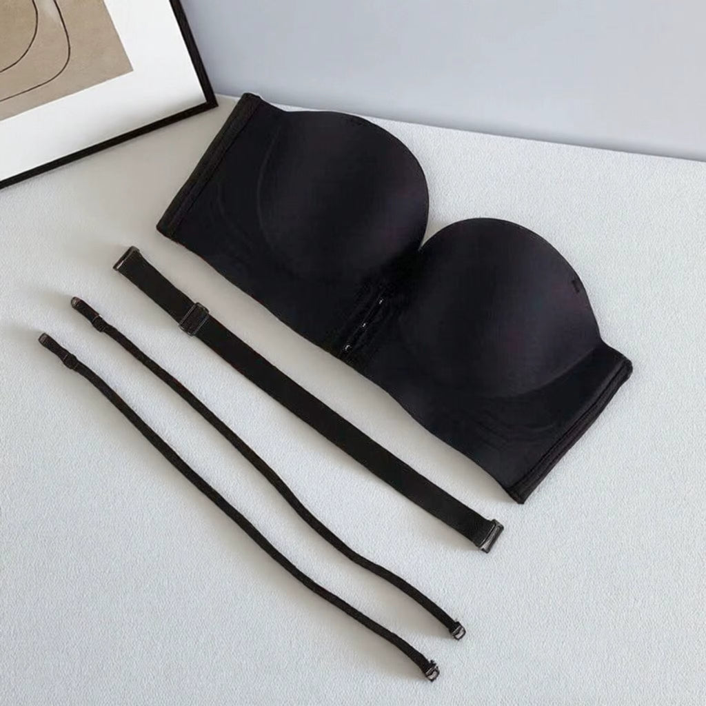 Hot Selling Seamless Wireless Front Closure Cup Bra Push up Comfort Invisible Wirefree off Shoulder Outfit Strapless Bra